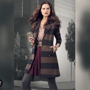 Splendid Striped Peacoat Jacket XS | Preppy Academia Whimsigoth